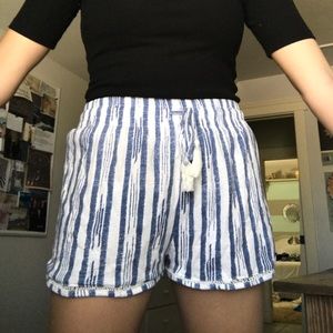 h&m striped cotton shorts!!